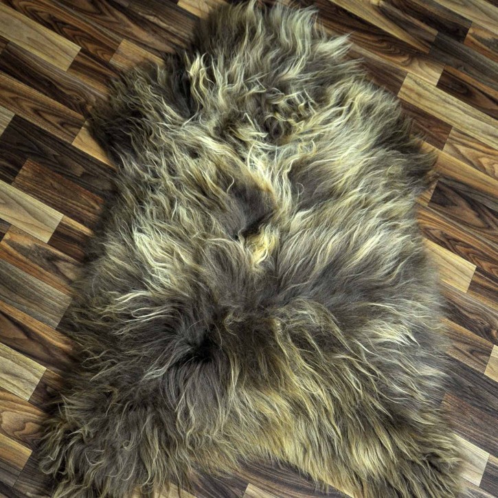 XL ÖKO Island Schaffell Lammfell rost braun 110x80 Krampus #8629