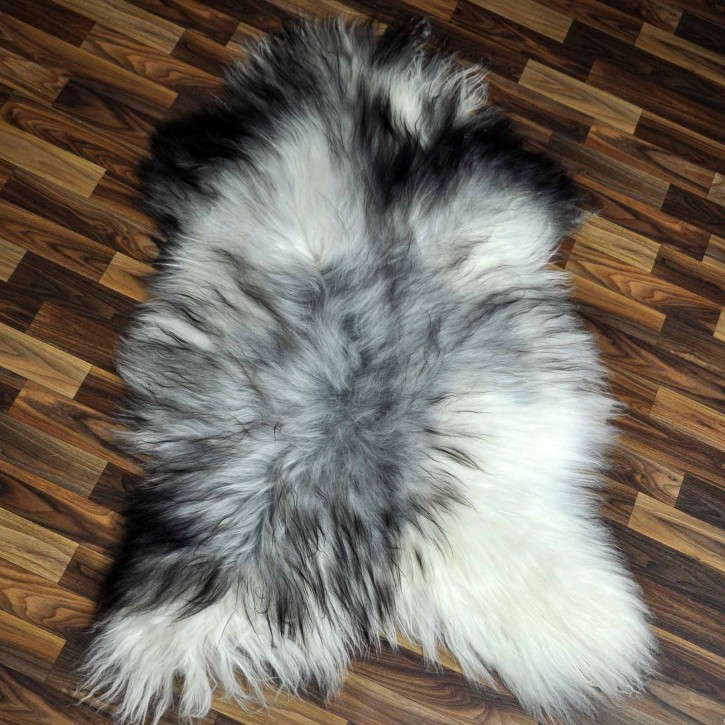 XXXL ÖKO Island Schaffell grau schwarzbraun beige 130x80 #8632