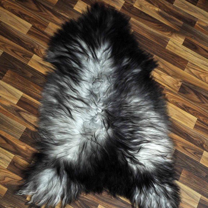 ÖKO Island Schaffell grau schwarzbraun 100x70 #8683