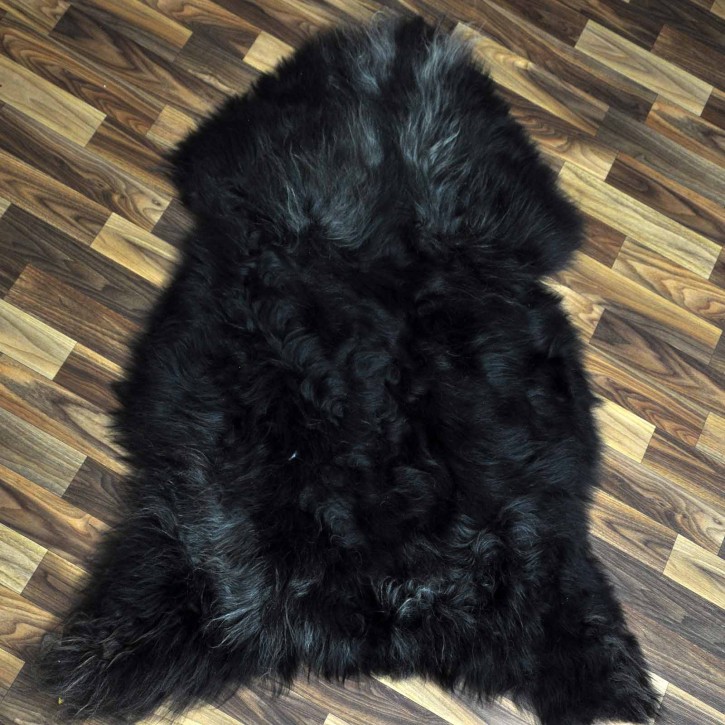 XL ÖKO Island Schaffell schwarzbraun grau 110x80 Geschenk #8684