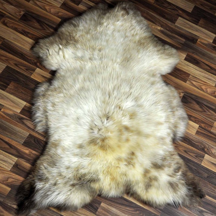 XXL ÖKO Schaffell Lammfell beige braun 120x80 Kamin Fell #8691