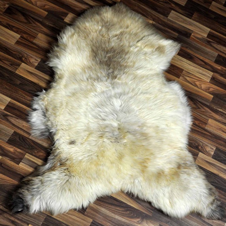 XXL ÖKO Schaffell Lammfell beige braun 120x85 Sheepskin #8707