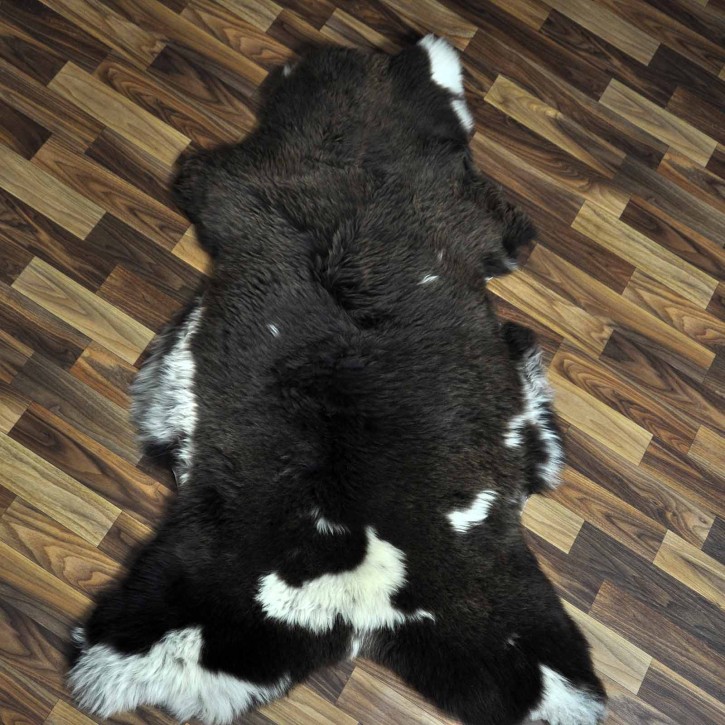 XXL ÖKO Schaffell Lammfell beige braun 120x80 Kamin Fell #8737