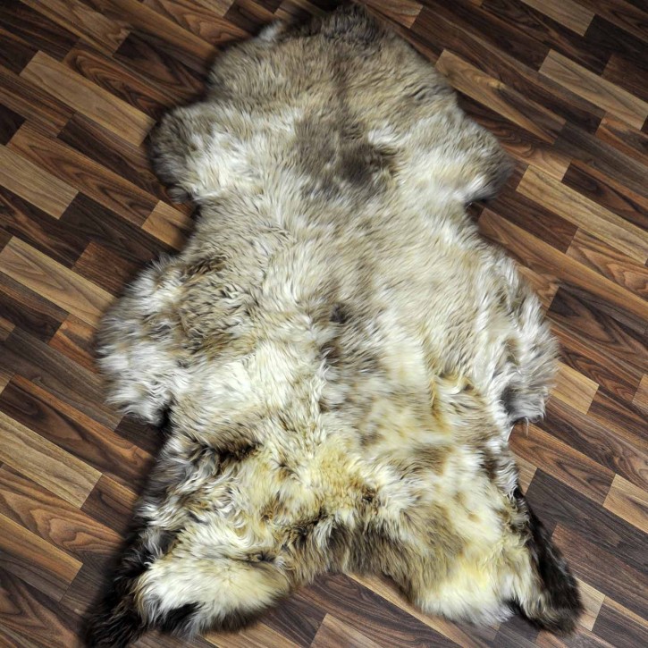 XXL ÖKO Schaffell Lammfell beige braun 120x80 Sheepskin #8748