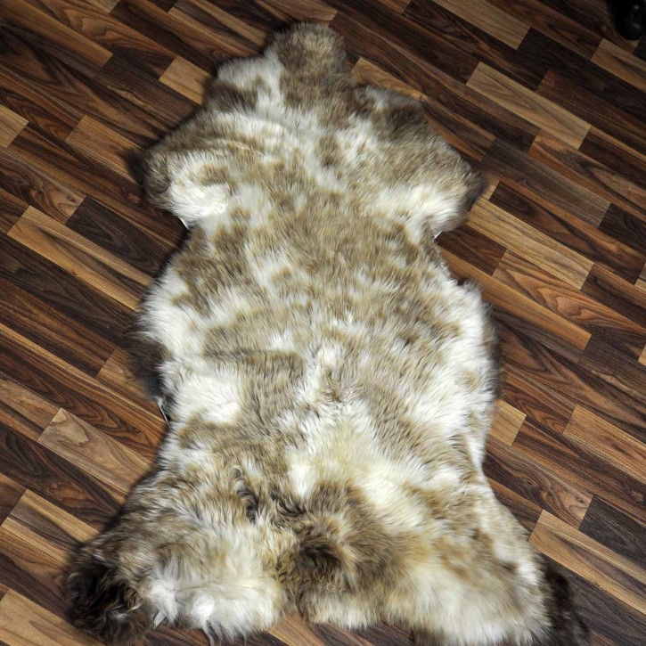 XXL ÖKO Schaffell Lammfell beige braun 120x75 Sheepskin #8808