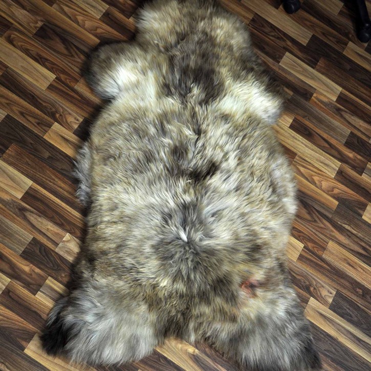 XXXL ÖKO Schaffell Lammfell beige braun 130x80 Sheepskin #8820