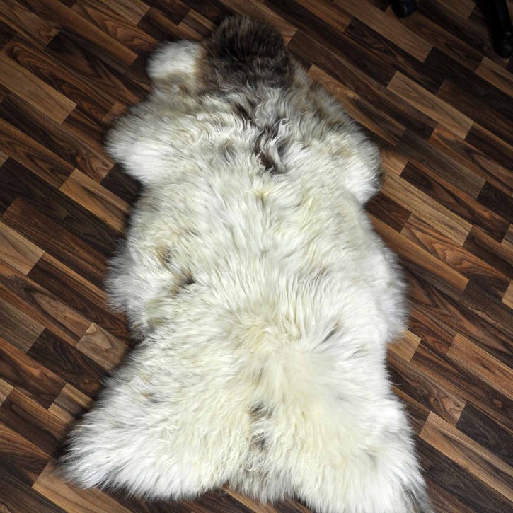 XXL ÖKO Schaffell Lammfell beige braun 120x75 Sheepskin #8824