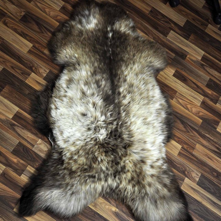 XXL ÖKO Schaffell Lammfell beige braun 125x80 Sheepskin #8827