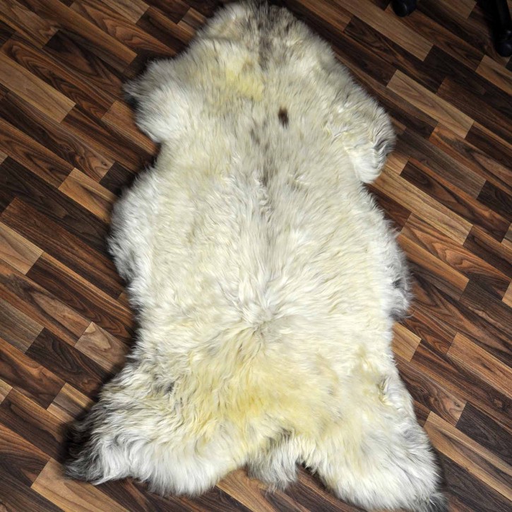 XXL ÖKO Schaffell Lammfell beige braun 125x80 Sheepskin #8829