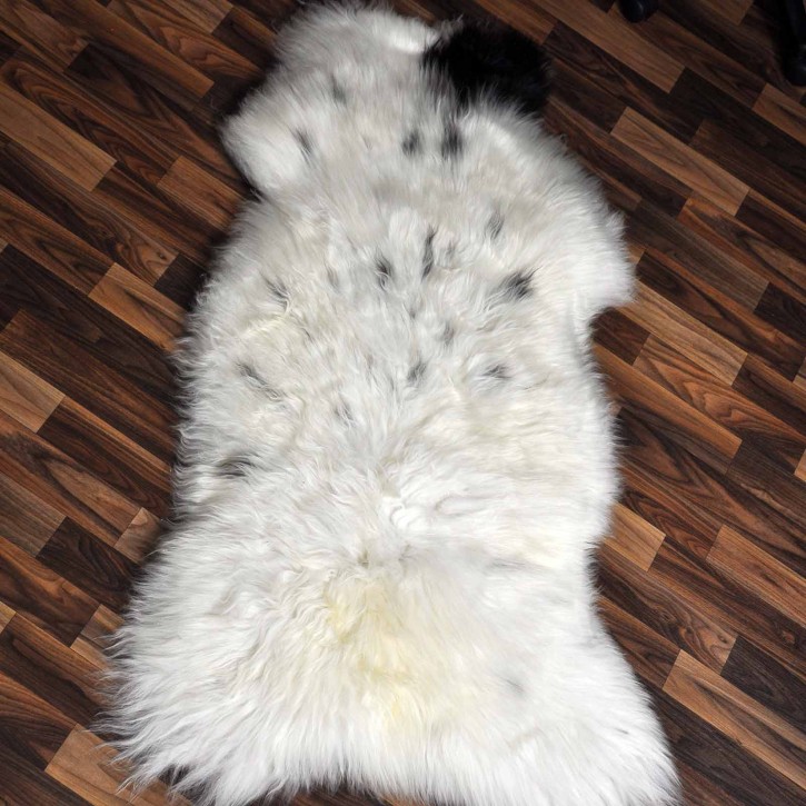 XXL ÖKO Schaffell Lammfell beige braun 125x70 Hundebett #8837