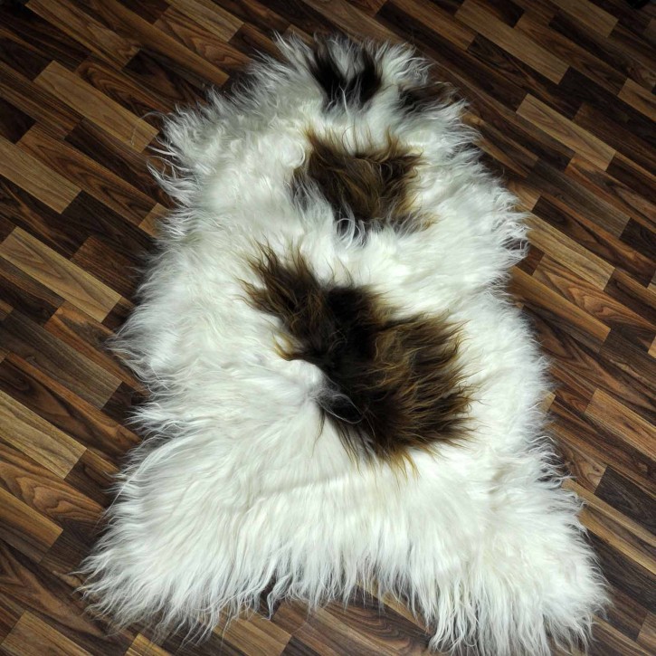 XXL ÖKO Island Schaffell beige braun 125x80 Krampus Kamin #8859