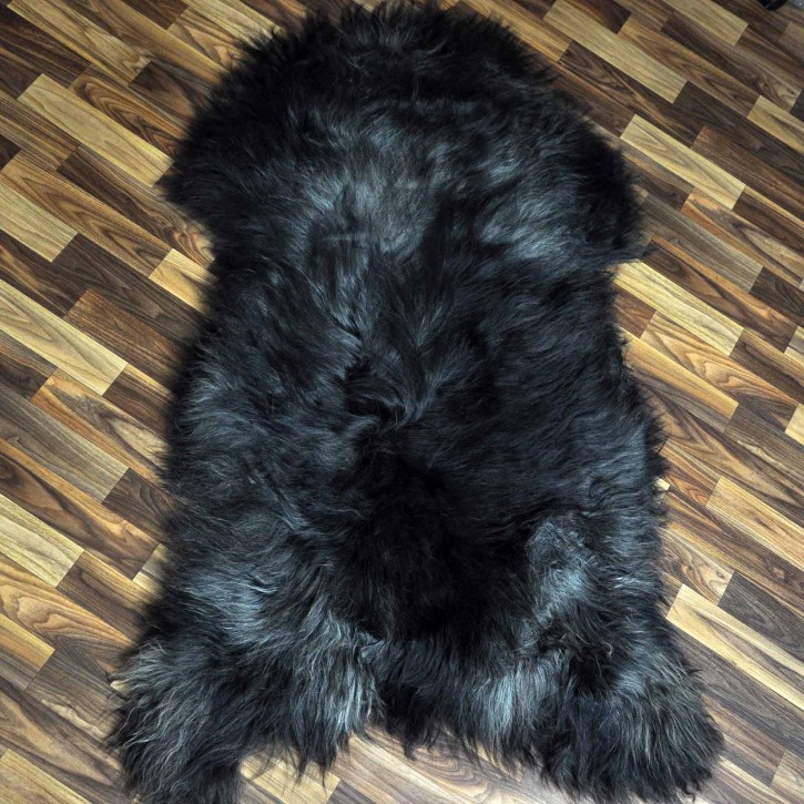 XXXL ÖKO Island Schaffell schwarzbraun grau 130x80 Geschenk #8865