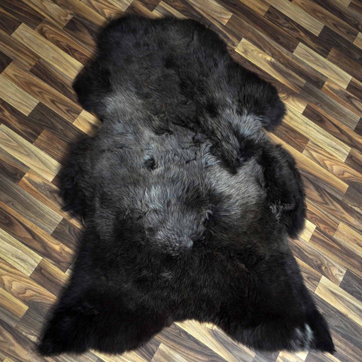 XXL ÖKO Schaffell Lammfell braun grau 120x85 Sheepskin #8878