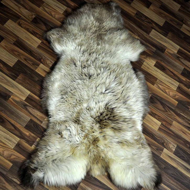 XXXL ÖKO Schaffell Lammfell beige braun 130x80 Sheepskin #8897