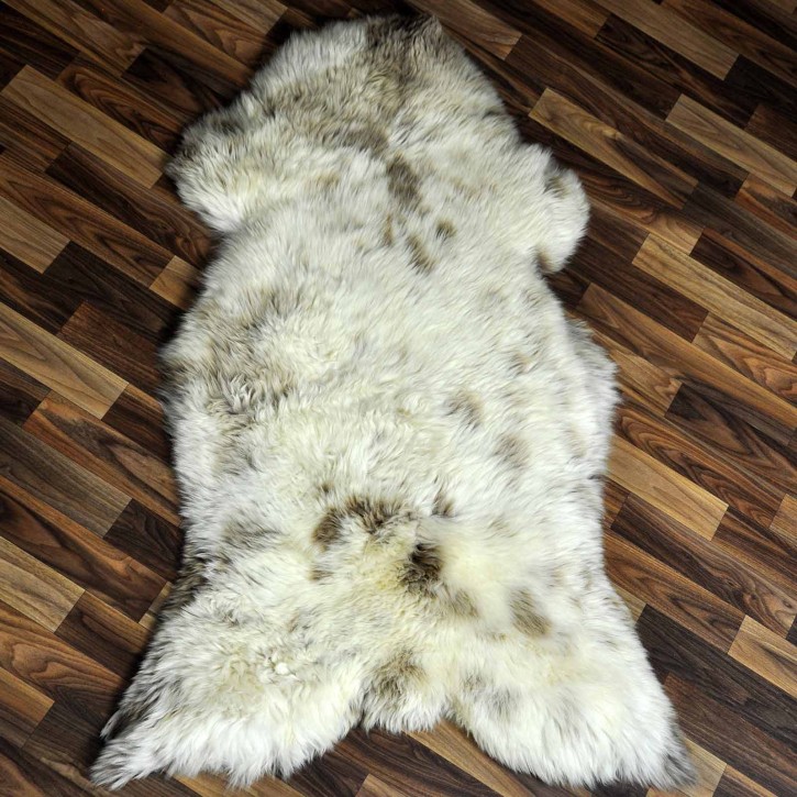 XXL ÖKO Schaffell Lammfell beige braun 120x70 Sheepskin #8898