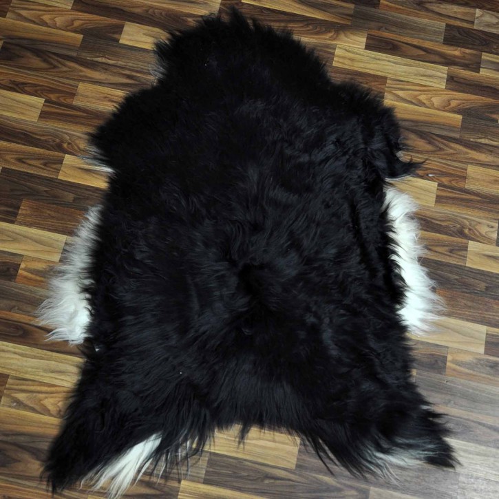XL ÖKO Island Schaffell schwarzbraun weiß 115x75 #8925 XL ÖKO Island Schaffell schwarzbraun weiß 115x75 #8925