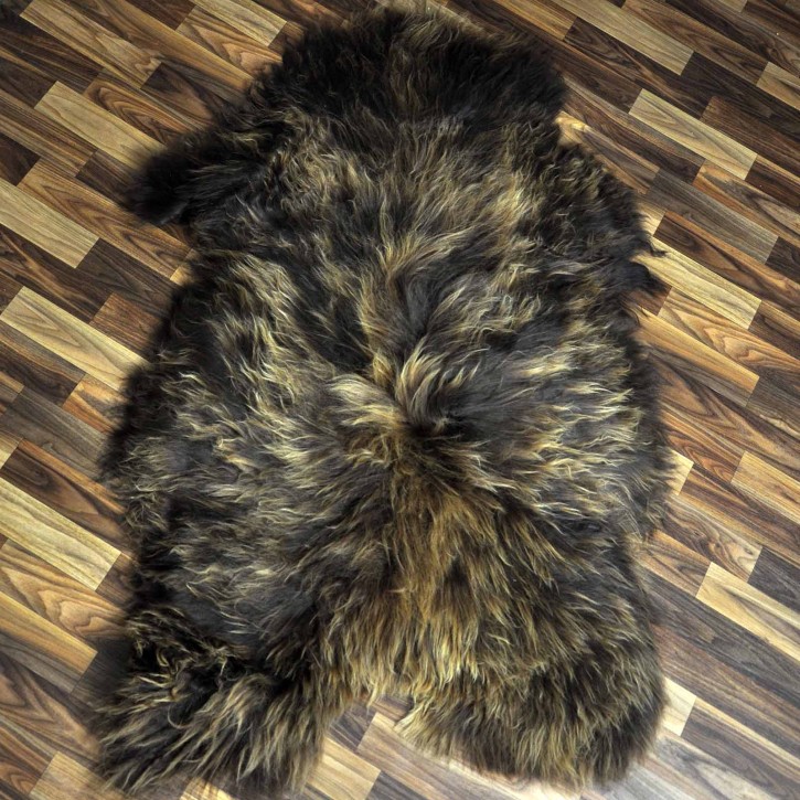 XXXL ÖKO Island Schaffell Lammfell rost braun 135x80 Krampus #8943