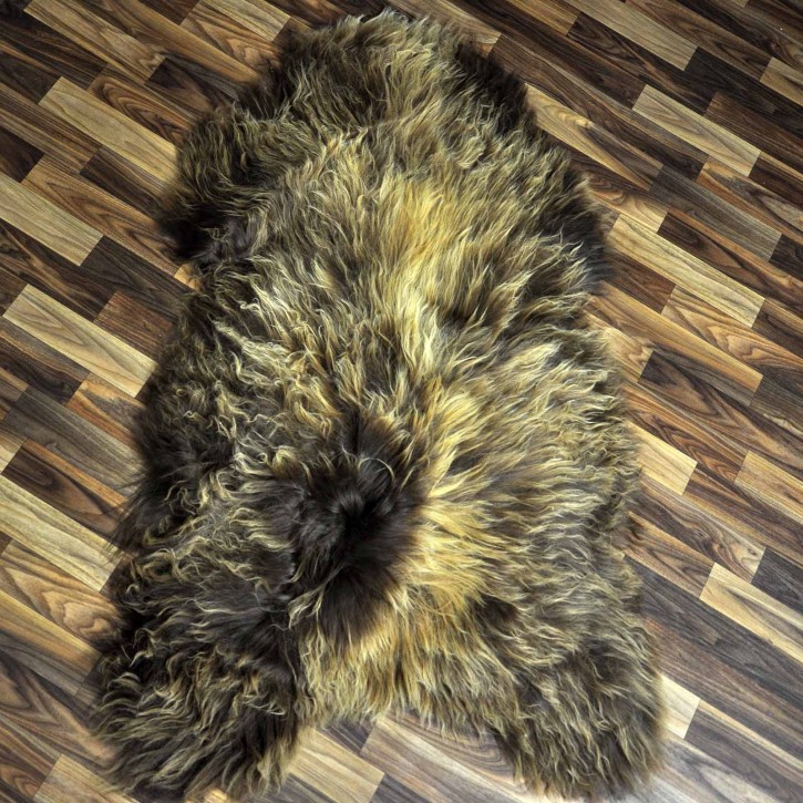 XXXL ÖKO Island Schaffell Lammfell rost braun 130x80 Krampus #8945