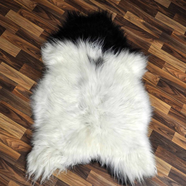 XL ÖKO Island Schaffell beige schwarzbraun 110x70 #8951