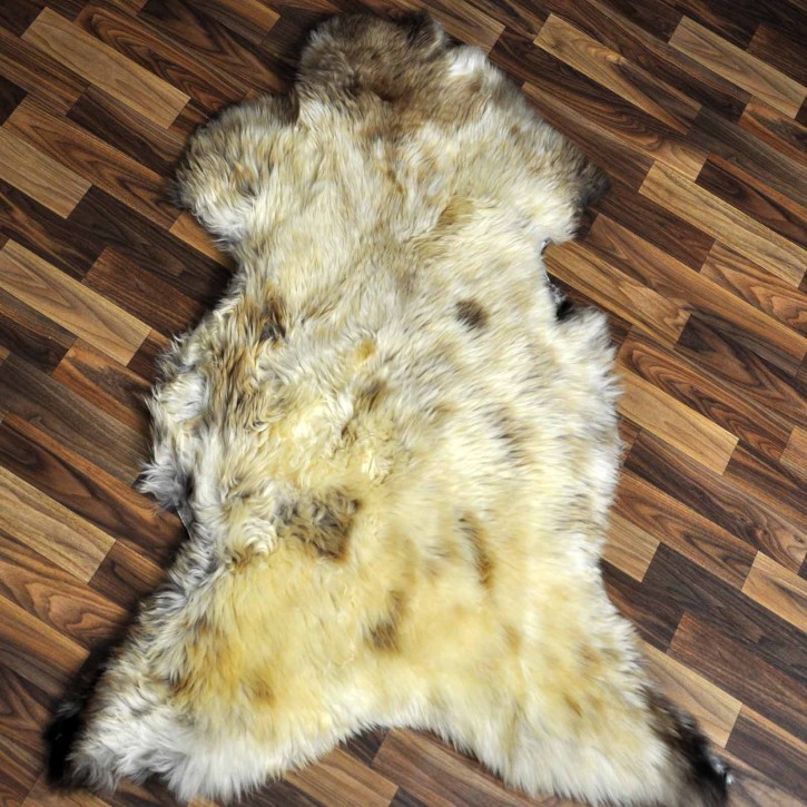 XXL ÖKO Schaffell Lammfell beige braun 120x85 Sheepskin #8985