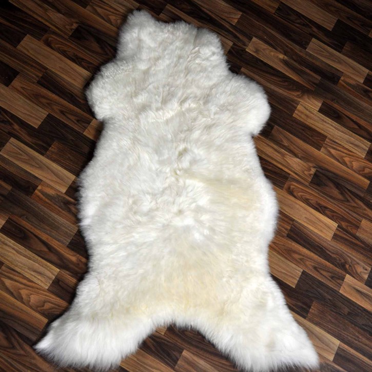 XXL ÖKO echtes Schaffell Lammfell weiß 120x75 Geschenk #9007