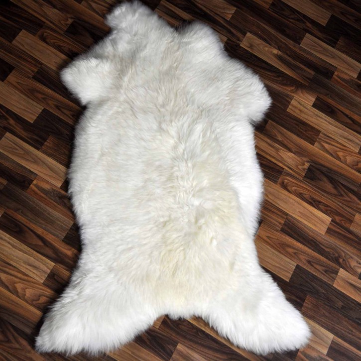 XXL ÖKO Schaffell Lammfell weiß 120x75 Sheepskin #9016