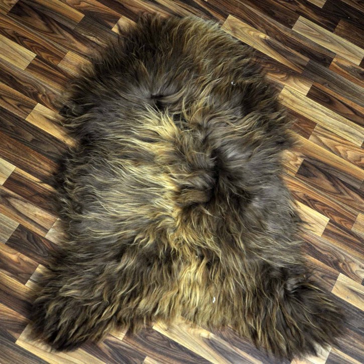 ÖKO Island Schaffell Lammfell rost braun 105x75 Krampus #9021