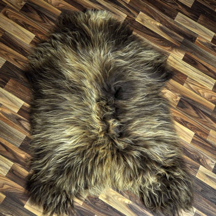ÖKO Island Schaffell Lammfell rost braun 105x75 Krampus #9024