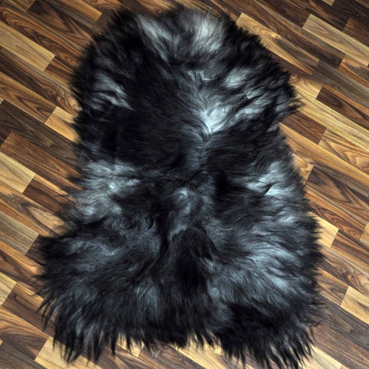 ÖKO Island Schaffell grau schwarzbraun 100x70 #9030