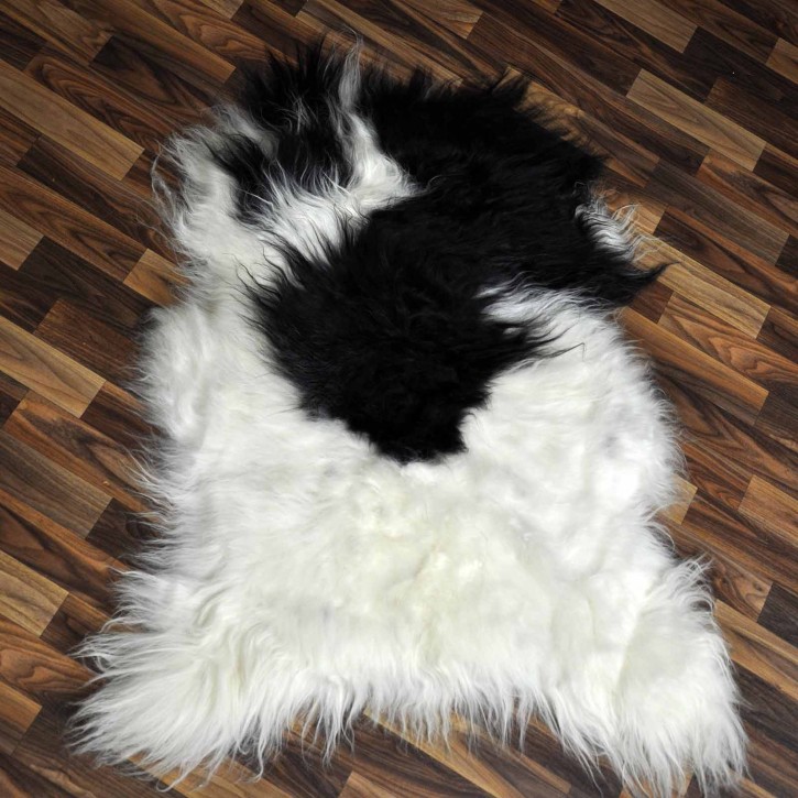 ÖKO Island Schaffell beige schwarzbraun 105x80 #9039