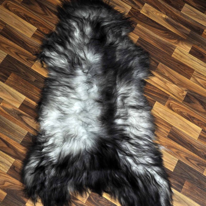 ÖKO Island Schaffell grau schwarzbraun 105x65 #9059
