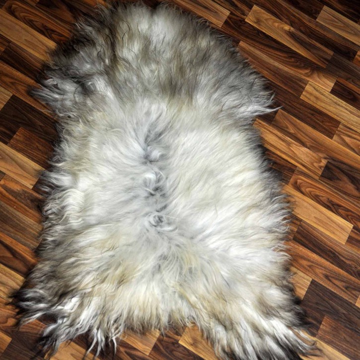 ÖKO Island Schaffell grau beige braun 100x65 #9060