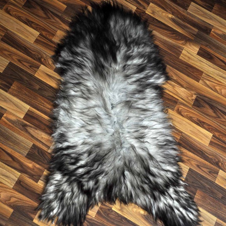 ÖKO Island Schaffell grau schwarzbraun 105x65 #9063