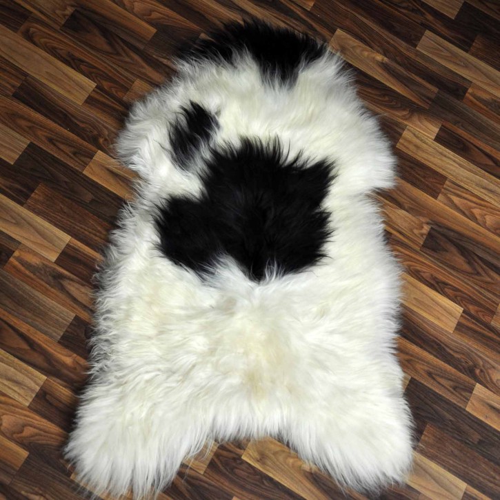 XL ÖKO Island Schaffell beige schwarzbraun 110x65 #9064