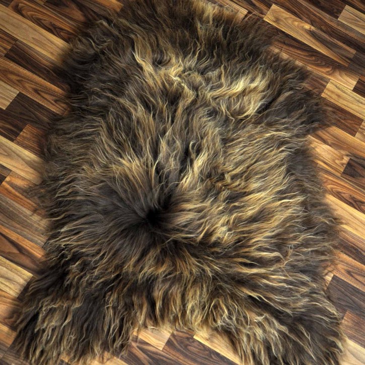 XL ÖKO Island Schaffell Lammfell rost braun 110x80 Krampus #9067