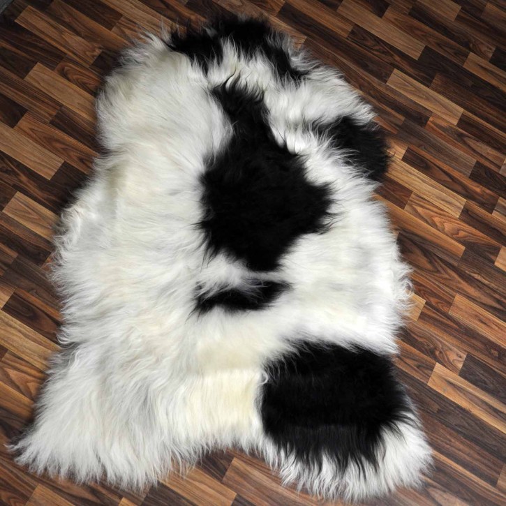 XXXL ÖKO Island Schaffell beige schwarzbraun 130x90 #9105