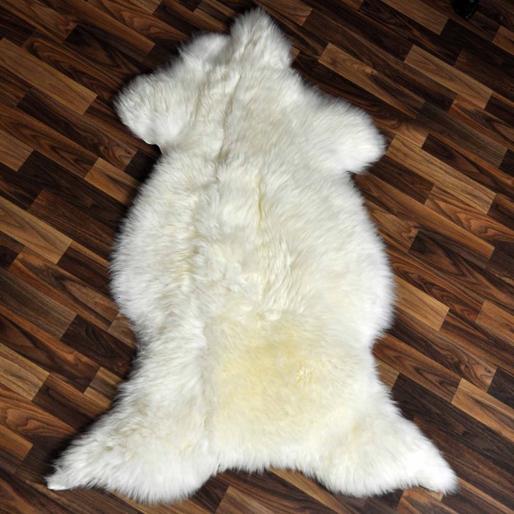 XXL ÖKO Schaffell Lammfell weiß 120x70 Sheepskin #9122