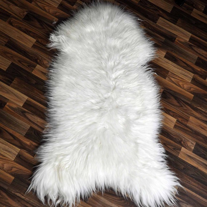 XXL ÖKO Schaffell Lammfell weiß 125x70 Sheepskin #9131