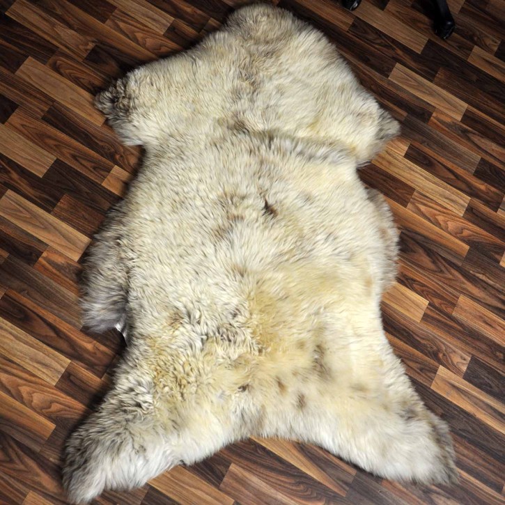 XXXL ÖKO Schaffell Lammfell beige braun 135x90 Sheepskin #9135