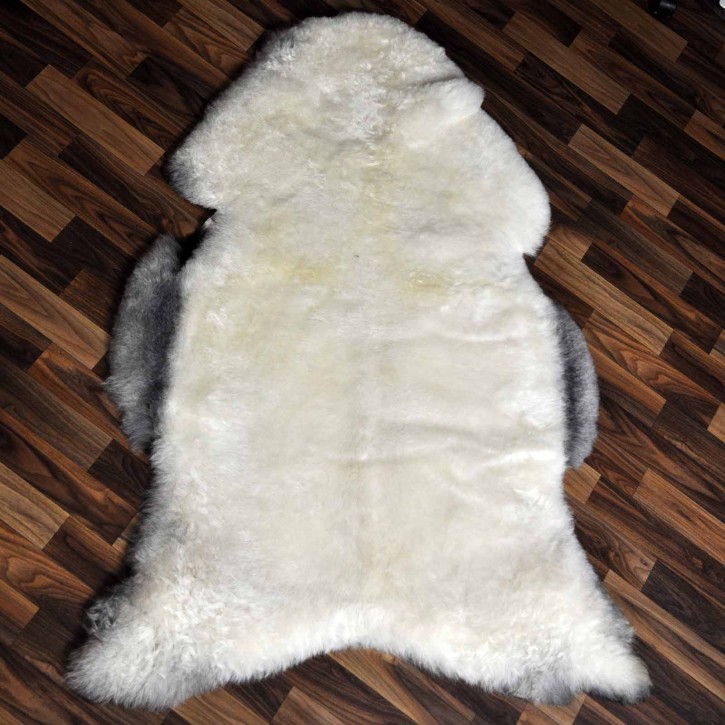 XXXL ÖKO Lammfell Schaffell Fell beige braun 130x90 geschoren #9171