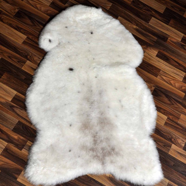 XXL ÖKO Lammfell Schaffell Fell beige braun 120x75 geschoren #9174