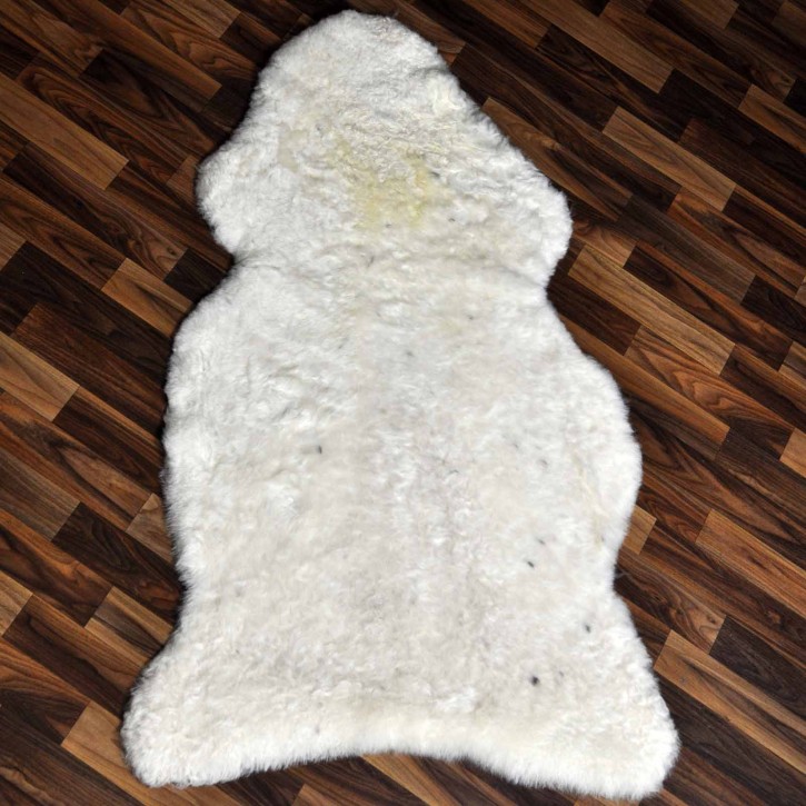 XXL ÖKO Lammfell Schaffell Fell beige braun 125x75 geschoren #9175