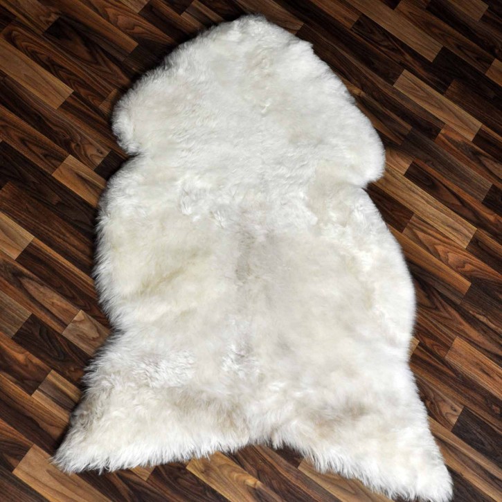 XL ÖKO Lammfell Schaffell Fell beige braun 115x80 geschoren #9187