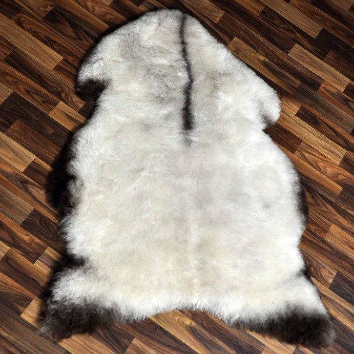 XL ÖKO Lammfell Schaffell Fell beige braun 115x85 geschoren #9195