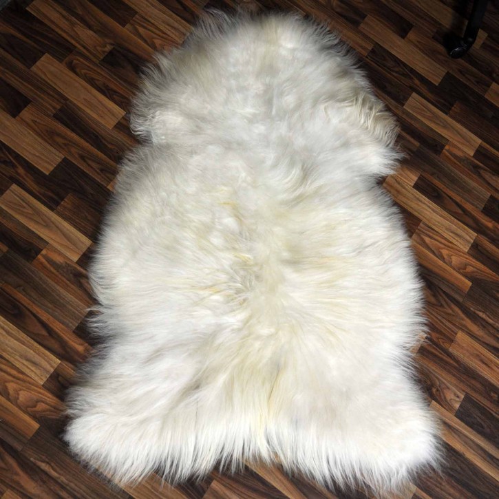 XXXL ÖKO Island Schaffell creme weiß braun 130x90 Krampus #9200