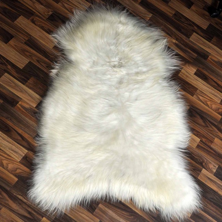 XXL ÖKO Island Schaffell creme weiß braun 120x75 Krampus #9218