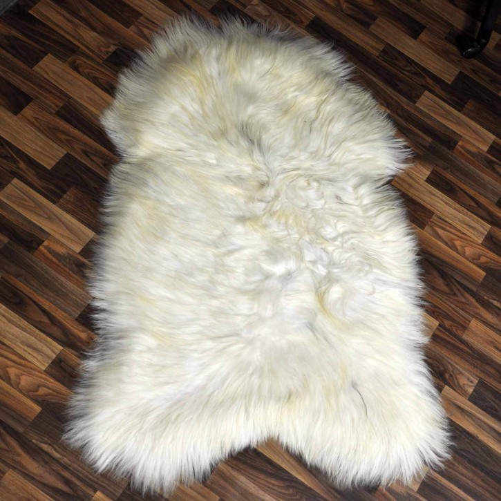 XXL ÖKO Island Schaffell creme weiß braun 125x85 Rugs #9223
