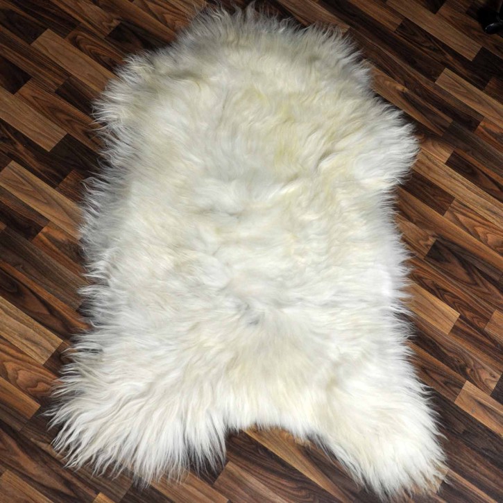 XXL ÖKO Island Schaffell creme weiß braun 120x75 Rugs #9225