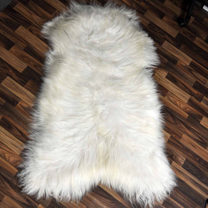 XXXL ÖKO Island Schaffell creme weiß braun 135x85 Rugs #9228