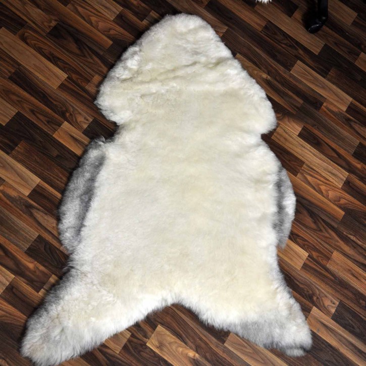 XXL ÖKO Lammfell Schaffell Fell beige braun 120x80 geschoren #9237